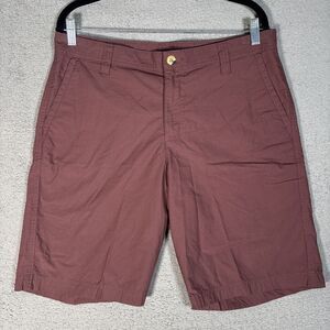 Columbia Men’s Size 34 Fit 35x9 Burgundy Washed Out Shorts Camp Fishing Outdoors